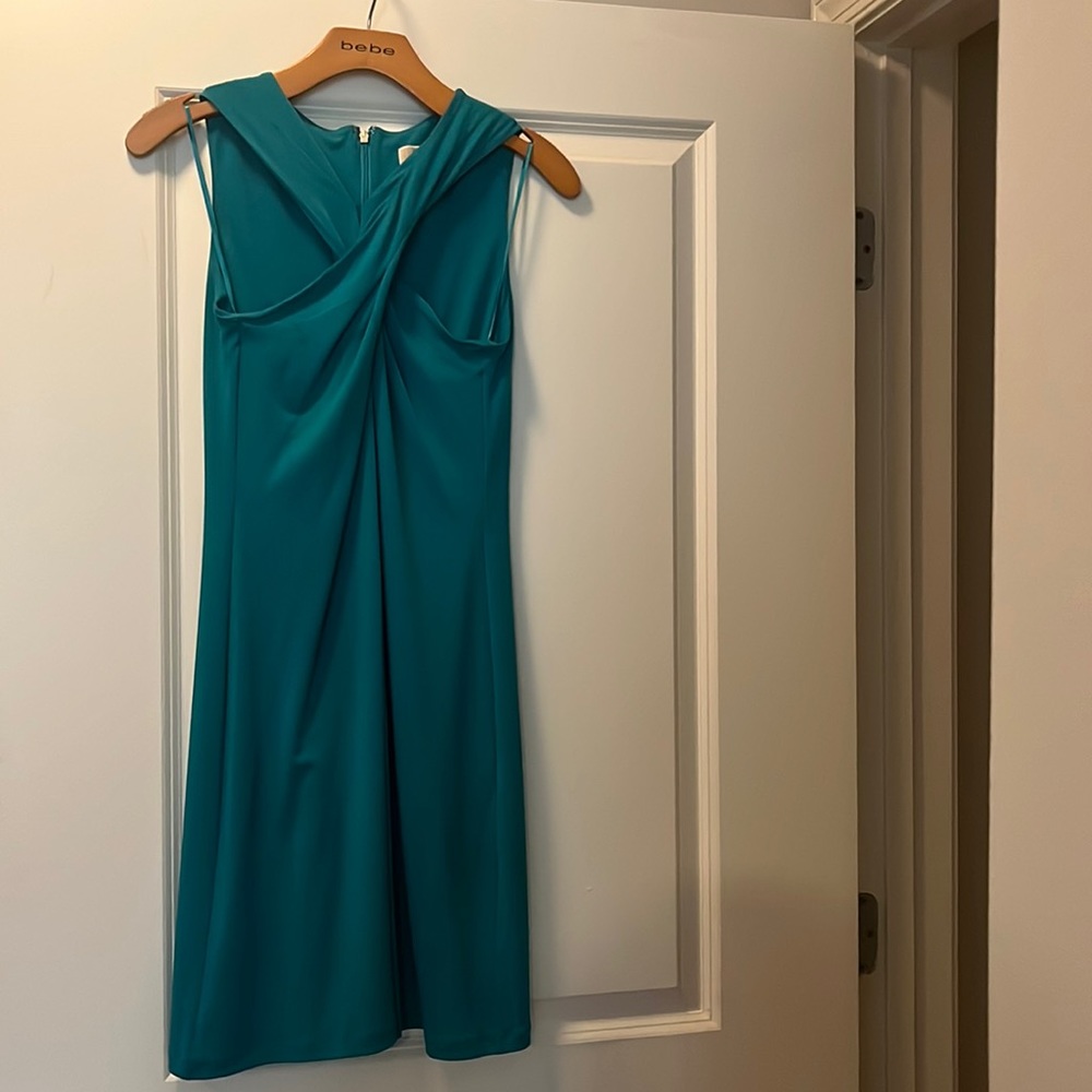 Michael kors teal high neck dress